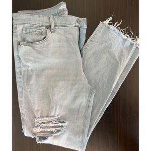 Old Navy Mid-Rise Boyfriend Straight Ripped Jeans | Size 12 Tall